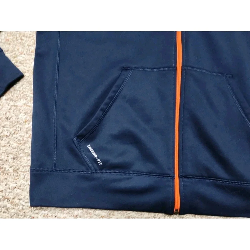 Nike Therma Fit Large Spell Out Script Detroit Tigers Baseball Zip Hoodie